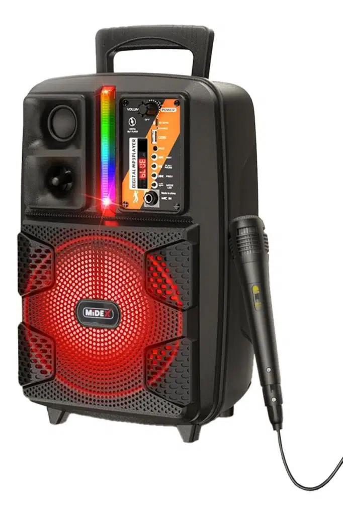 Midex MXR-150 Mini Taşınabilir Seyyar Mikrofonlu Işıklı Akülü Ses Sistemi Hoparlör (150 Watt) Midex MXR-150 Mini Taşınabilir Seyyar Mikrofonlu Işıklı Akülü Ses Sistemi Hoparlör (150 Watt)