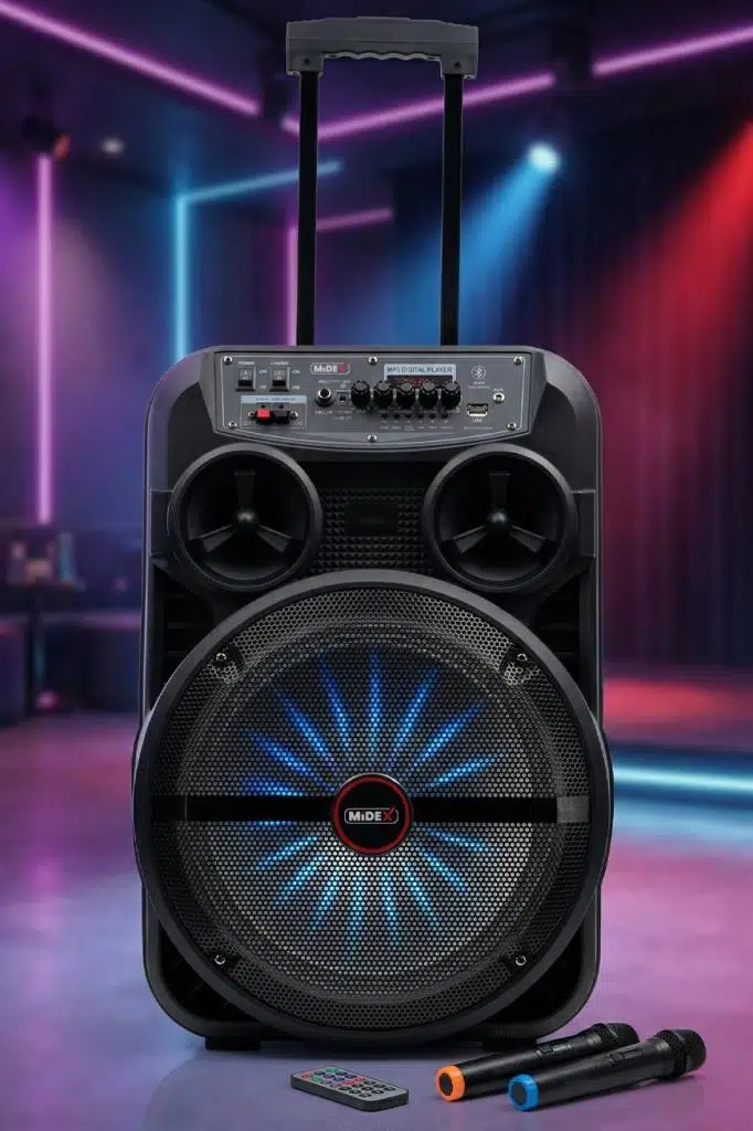 Midex MXR-280 Taşınabilir Mikrofonlu Işıklı Akülü Ses Sistemi Hoparlör (12 İnç 280 Watt) Midex MXR-280 Taşınabilir Mikrofonlu Işıklı Akülü Ses Sistemi Hoparlör (12 İnç 280 Watt)