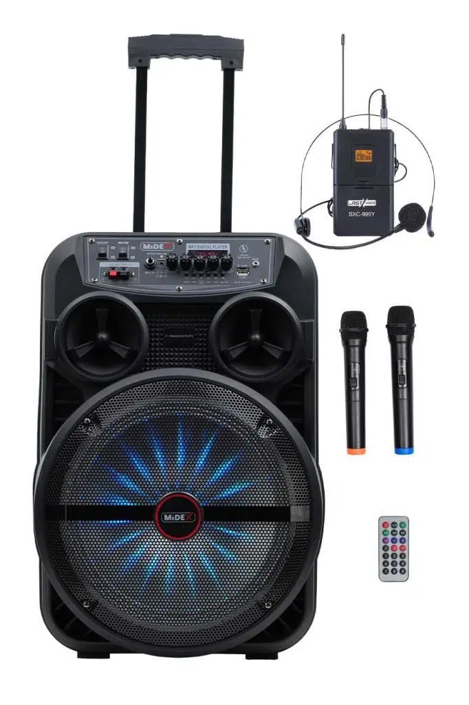 Midex MXR-280SXC Taşınabilir Seyyar Portatif 3 Mikrofonlu Şarjlı Ses Sistemi Hoparlör (280 Watt) Midex MXR-280SXC Taşınabilir Seyyar Portatif 3 Mikrofonlu Şarjlı Ses Sistemi Hoparlör (280 Watt)