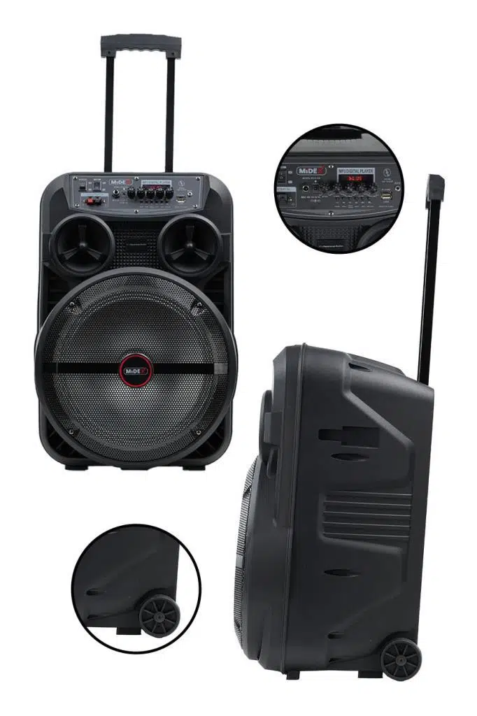 Midex MXR-280SXC Taşınabilir Seyyar Portatif 3 Mikrofonlu Şarjlı Ses Sistemi Hoparlör (280 Watt)