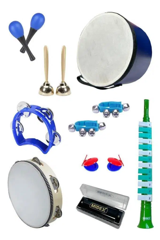 Midex Örf Aletleri Seti Median Paket-1 Maracas Zil Kastanyet Ritim Seti Mızıka Davul Tef (9 Parça) Midex Örf Aletleri Seti Median Paket-1 Maracas Zil Kastanyet Ritim Seti Mızıka Davul Tef (9 Parça)