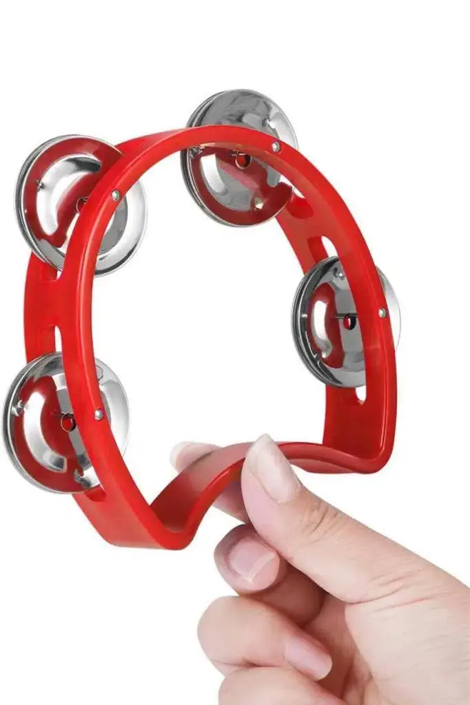 Midex TF-26PK Örf Aletleri 9 Çift Zilli Pembe Renk Kaliteli Zilli Tef (1 Adet)
