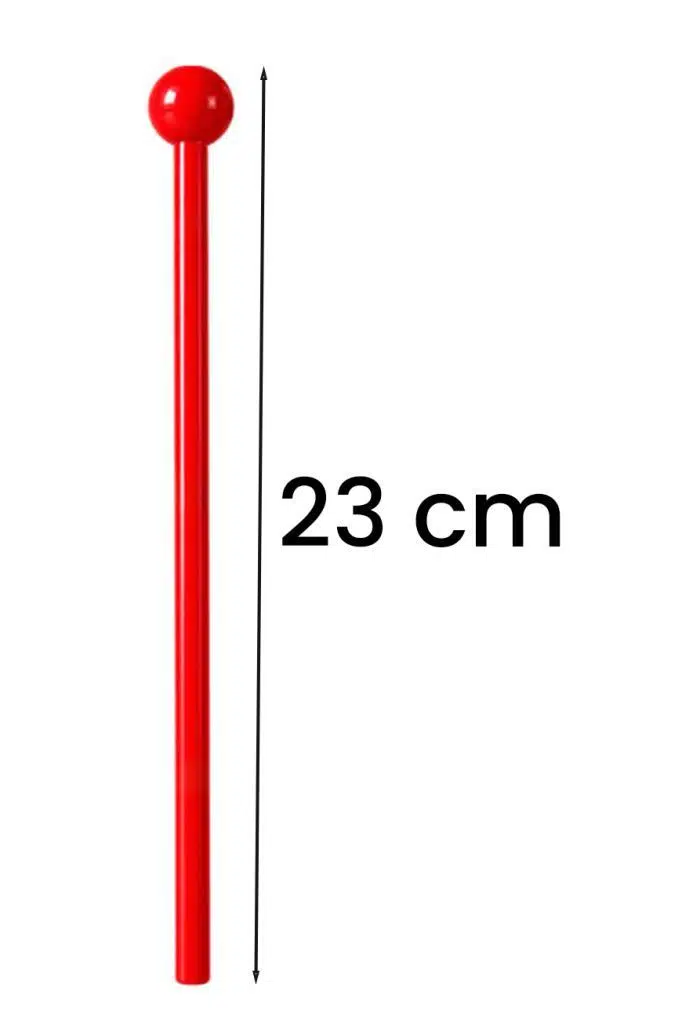 Midex Orf-TFK-20RD Kırmızı Çocuk Davulu Tokmağı Ritim Çubuğu Örf Aleti 23 cm (Karbon Fiber)