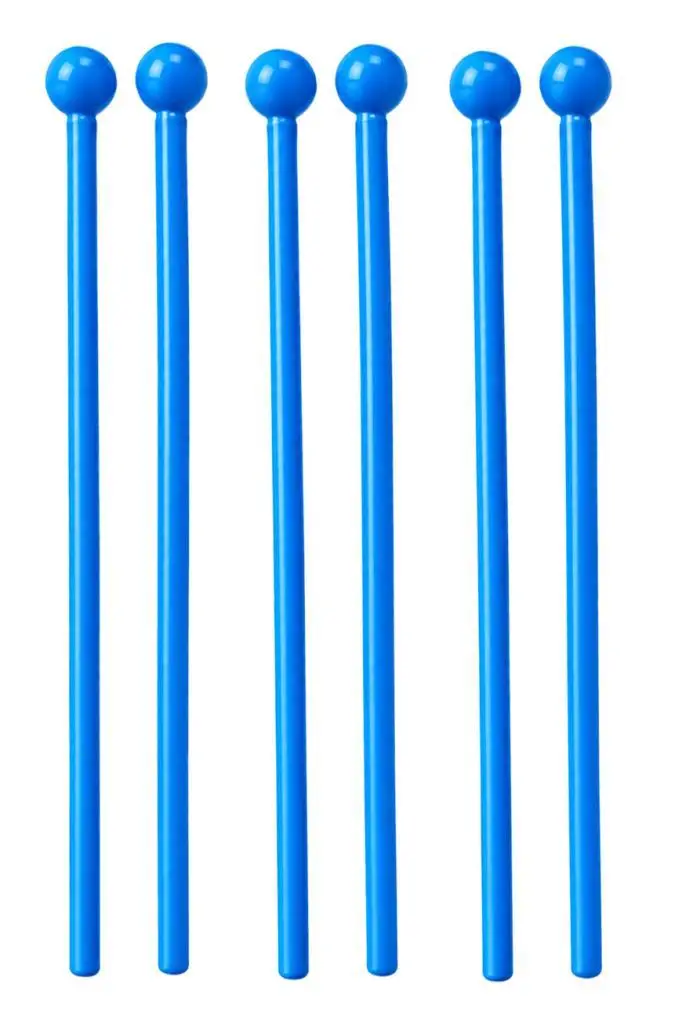 Midex Orf-TFK-23BL 3X Mavi Çocuk Davulu Tokmağı 23 cm Ritim Çubuğu Örf Aleti (Karbon Fiber)
