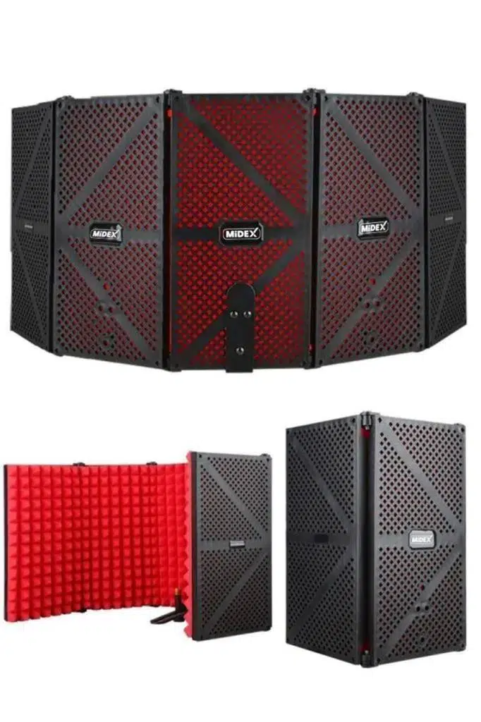 Midex PF-44 RED Mikrofon Ses Yalıtım İzolasyon Paneli 5 Bölümlü (75x30 cm) Midex PF-44 RED Mikrofon Ses Yalıtım İzolasyon Paneli 5 Bölümlü (75x30 cm)