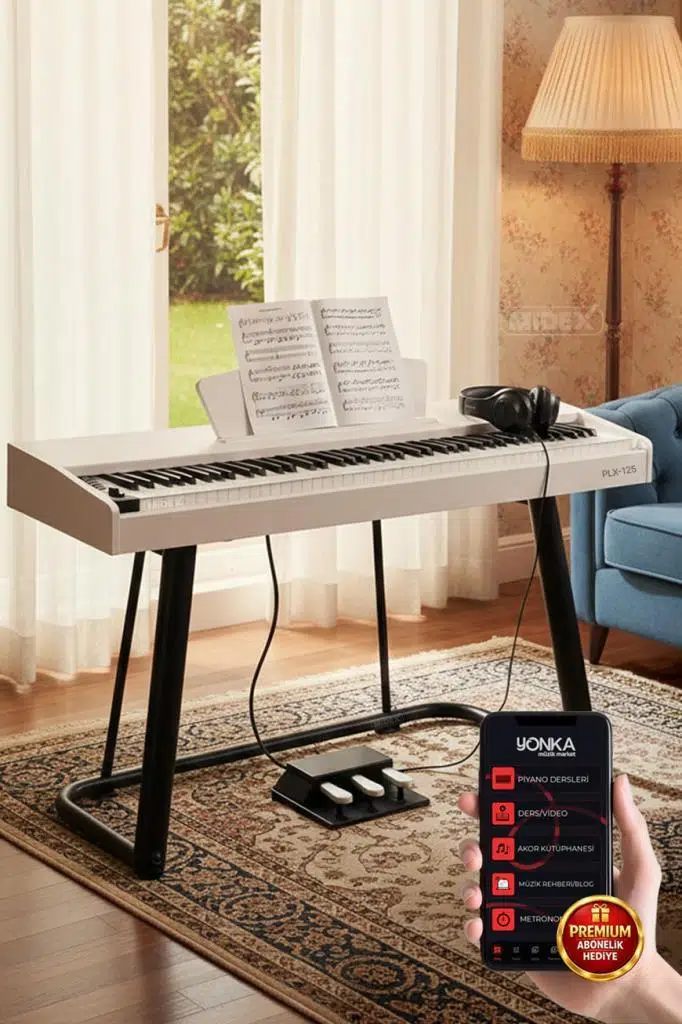Midex PLX-125WH Taşınabilir Dijital Piyano Tuş Hassasiyetli 88 Tuş Bluetooth (Stand ve Kulaklık İle) Midex PLX-125WH Taşınabilir Dijital Piyano Tuş Hassasiyetli 88 Tuş Bluetooth (Stand ve Kulaklık İle)