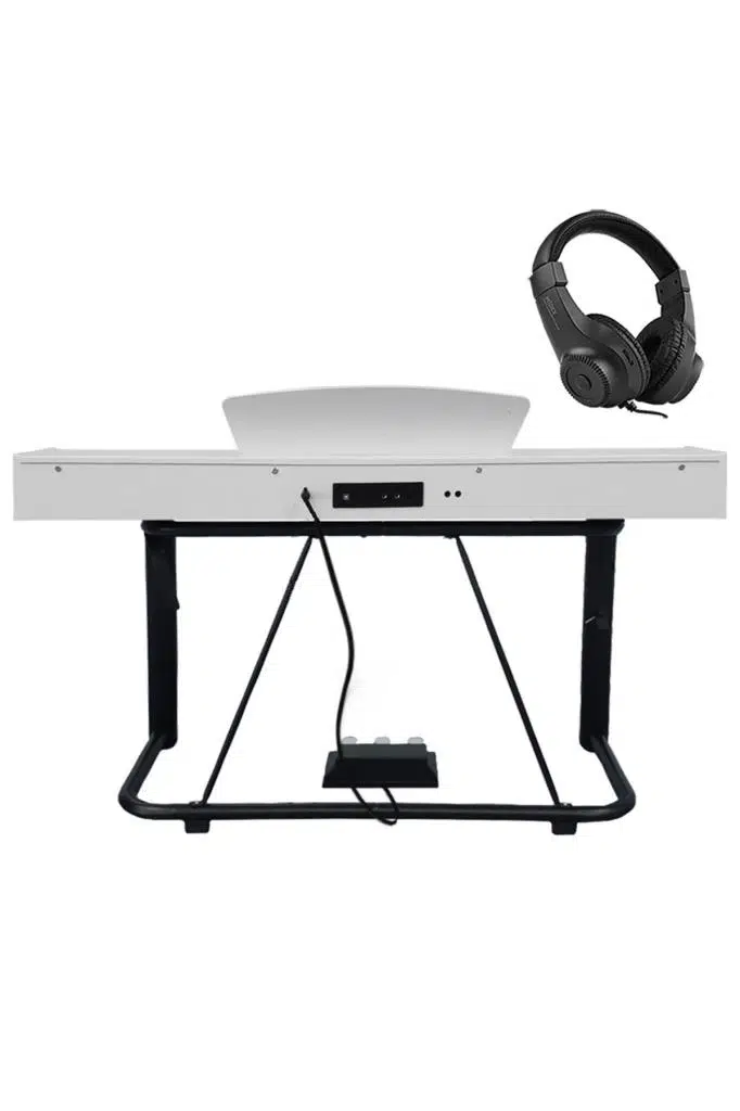 Midex PLX-125WH Taşınabilir Dijital Piyano Tuş Hassasiyetli 88 Tuş Bluetooth (Stand ve Kulaklık İle)