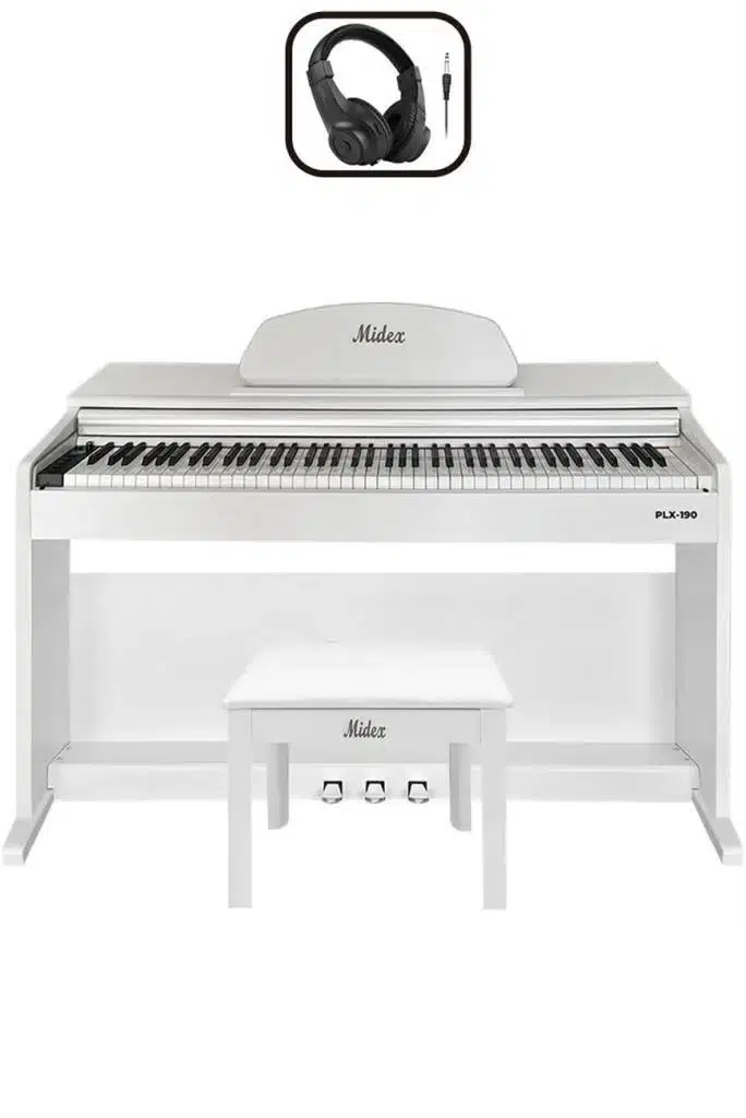 Midex PLX-190WH-OUT 88 Tuşlu Dijital Piyano Tuş Hassasiyetli (OUTLET)