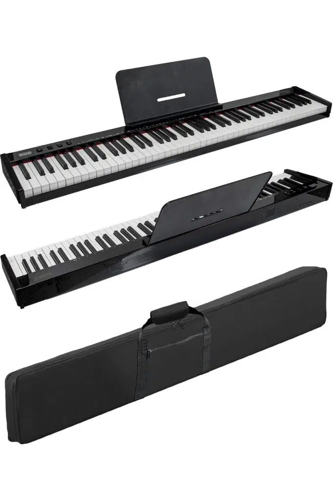 Midex PLX-95BK Taşınabilir Dijital Piyano Tuş Hassasiyetli 88 Tuşlu Bluetooth (Siyah)