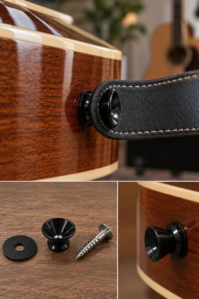 Midex PM1 Plastik Gitar Askı Pimi Vidalı Omuz Askısı Bağlantı Aparatı