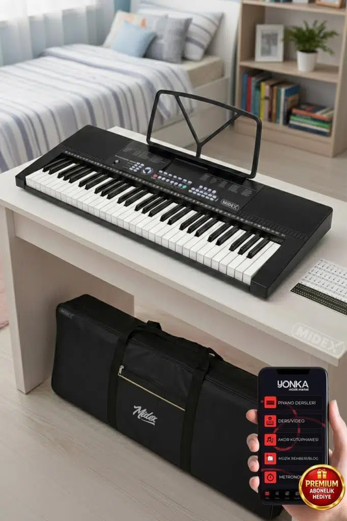 Midex PS-2300BK 61 Tuşlu Org Seti Siyah Kaliteli Başlangıç İçin Uygun