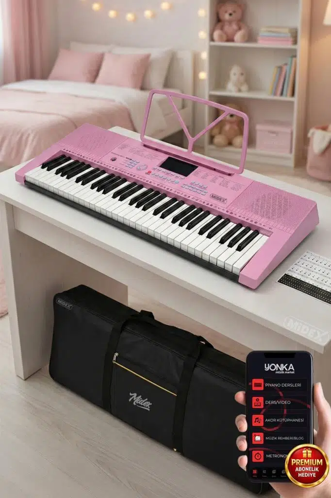 Midex PS-2300PK 61 Tuşlu Org Seti Pembe Kaliteli Başlangıç İçin Uygun Midex PS-2300PK 61 Tuşlu Org Seti Pembe Kaliteli Başlangıç İçin Uygun