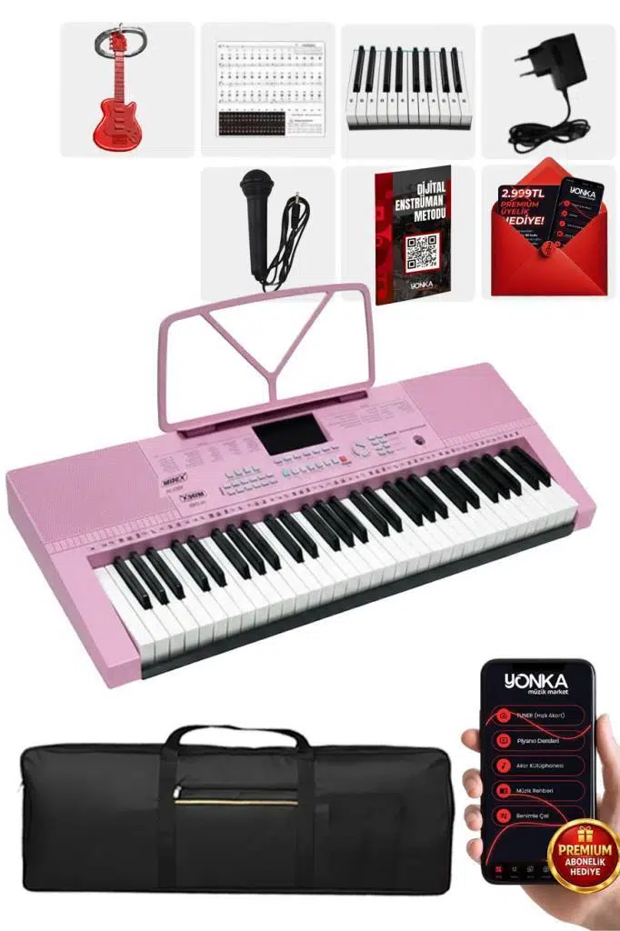 Midex PS-2300PK 61 Tuşlu Org Seti Pembe Kaliteli Başlangıç İçin Uygun Midex PS-2300PK 61 Tuşlu Org Seti Pembe Kaliteli Başlangıç İçin Uygun