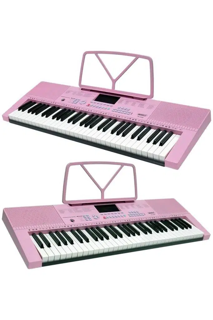 Midex PS-2300PK-PAK 61 Tuşlu Org Stand Kulaklık Pembe Başlangıç İçin Uygun