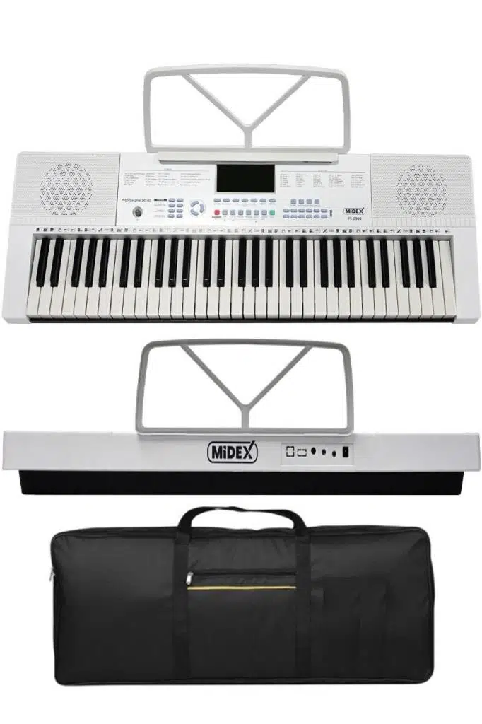 Midex PS-2300WH 61 Tuşlu Org Seti Beyaz Kaliteli Başlangıç İçin Uygun