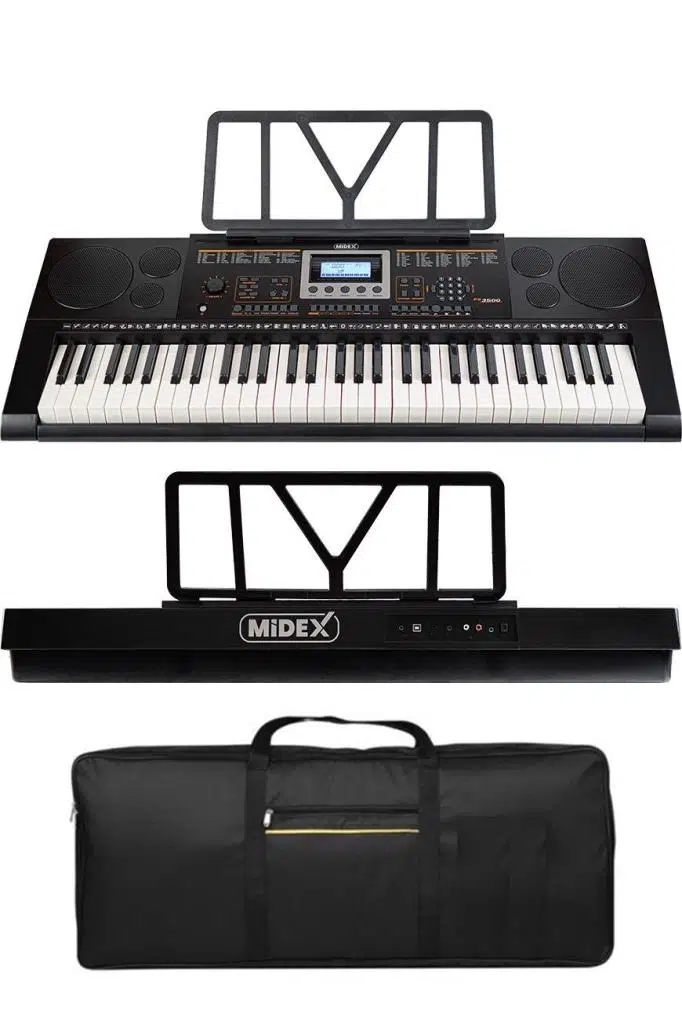 Midex PS-3500 Tuş Hassasiyetli Org 61 Tuşlu Org 5 Oktav Çanta Nota Standı Adaptör Metod (300 Ses 300 Ritim) Midex PS-3500 Tuş Hassasiyetli Org 61 Tuşlu Org 5 Oktav Çanta Nota Standı Adaptör Metod (300 Ses 300 Ritim)