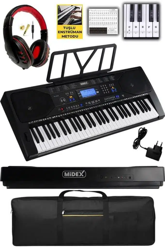 Midex PS-4500K Tuş Hassasiyetli 61 Tuşlu Org Dijital LCD Ekran USB MP3 Kulaklık Çanta Notalık Öğrenme Metodu Midex PS-4500K Tuş Hassasiyetli 61 Tuşlu Org Dijital LCD Ekran USB MP3 Kulaklık Çanta Notalık Öğrenme Metodu