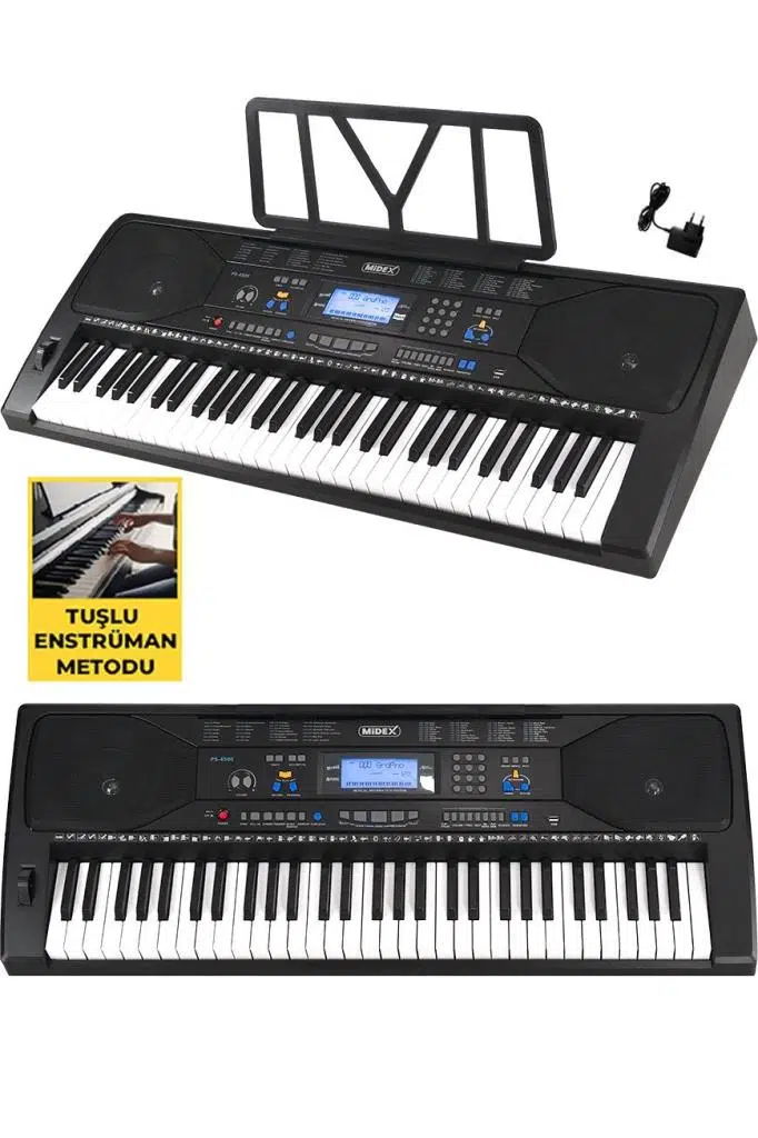 Midex PS-4500K Tuş Hassasiyetli 61 Tuşlu Org Dijital LCD Ekran USB MP3 Kulaklık Çanta Notalık Öğrenme Metodu Midex PS-4500K Tuş Hassasiyetli 61 Tuşlu Org Dijital LCD Ekran USB MP3 Kulaklık Çanta Notalık Öğrenme Metodu