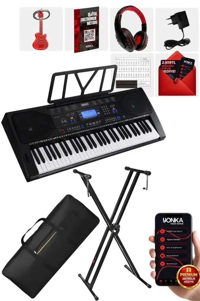 Midex PS-4500KS Tuş Hassasiyetli 61 Tuşlu Org LCD Ekran USB MP3 (Stand Kulaklık Çanta Notalık Metod) Midex PS-4500KS Tuş Hassasiyetli 61 Tuşlu Org LCD Ekran USB MP3 (Stand Kulaklık Çanta Notalık Metod)