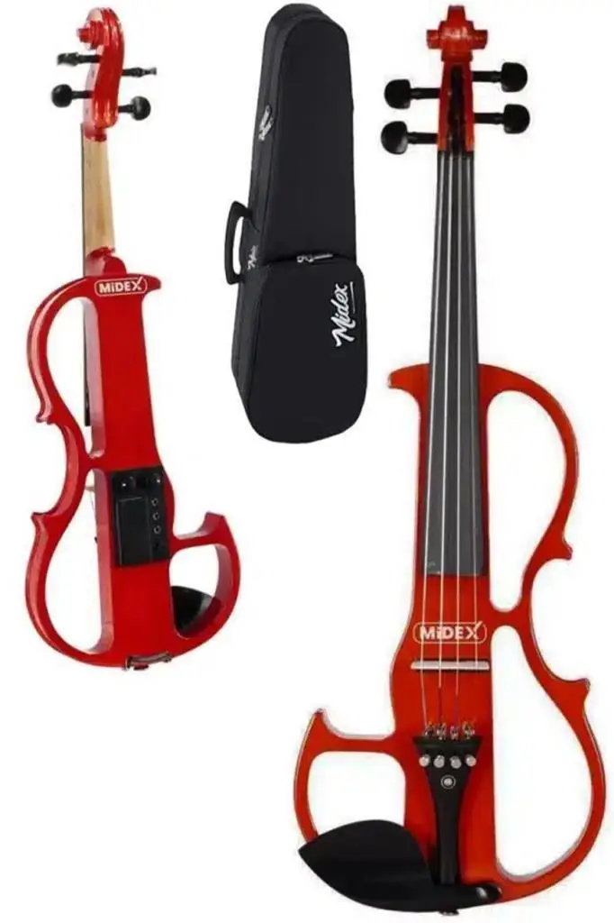 Midex RCZ-606RD Elektro Keman Seti Red (Kulaklık Kablo Yastık)