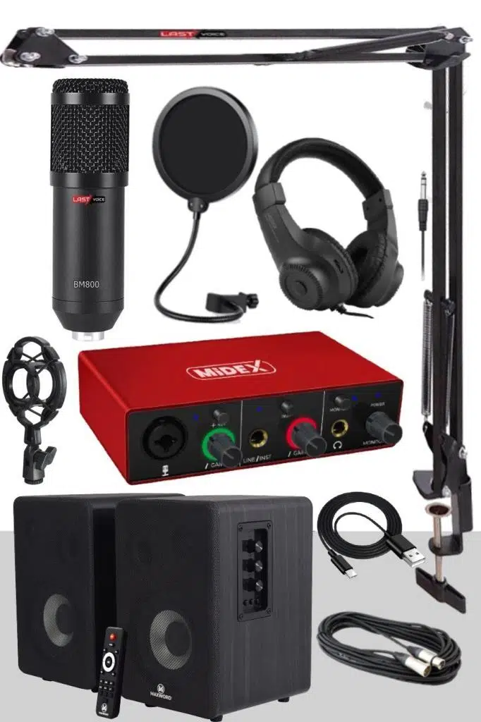 Midex Referans Paket-1 Maxword Monitör Ses Kartı BM800 Mikrofon Stand Midex Referans Paket-1 Maxword Monitör Ses Kartı BM800 Mikrofon Stand