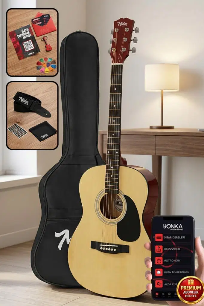 Midex RG-530NT Kaliteli Natural 40 İnç Akustik Gitar Seti 4/4 Yetişkin Midex RG-530NT Kaliteli Natural 40 İnç Akustik Gitar Seti 4/4 Yetişkin