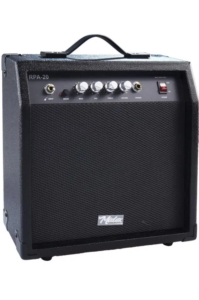 Midex RPA-20BK Bas Gitar Amfisi 20 WATT Gain Özelliği Kulaklık Çıkışı Midex RPA-20BK Bas Gitar Amfisi 20 WATT Gain Özelliği Kulaklık Çıkışı