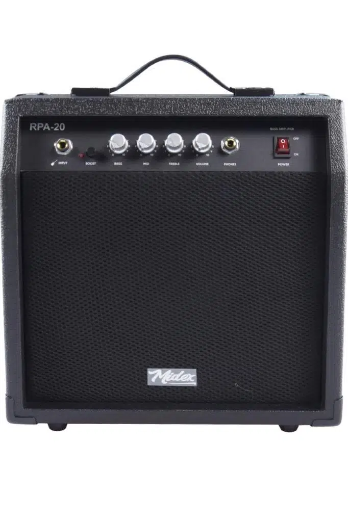 Midex RPA-20BK Bas Gitar Amfisi 20 WATT Gain Özelliği Kulaklık Çıkışı Midex RPA-20BK Bas Gitar Amfisi 20 WATT Gain Özelliği Kulaklık Çıkışı