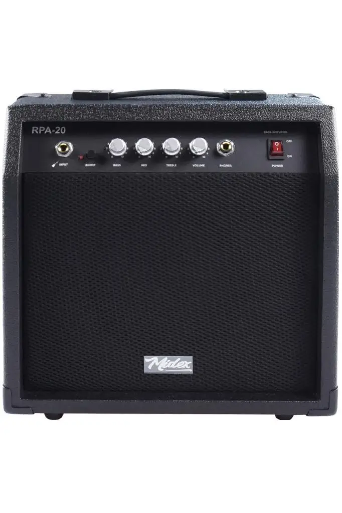 Midex RPA-20BK-HD Bas Gitar Amfisi 20 Watt (Kulaklık ve Jak Kablosu Dahil)