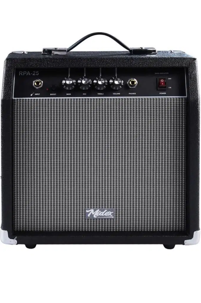 Midex RPA-25BK Bas Gitar Amfisi 25 WATT Gain Özelliği Kulaklık Çıkışı Midex RPA-25BK Bas Gitar Amfisi 25 WATT Gain Özelliği Kulaklık Çıkışı