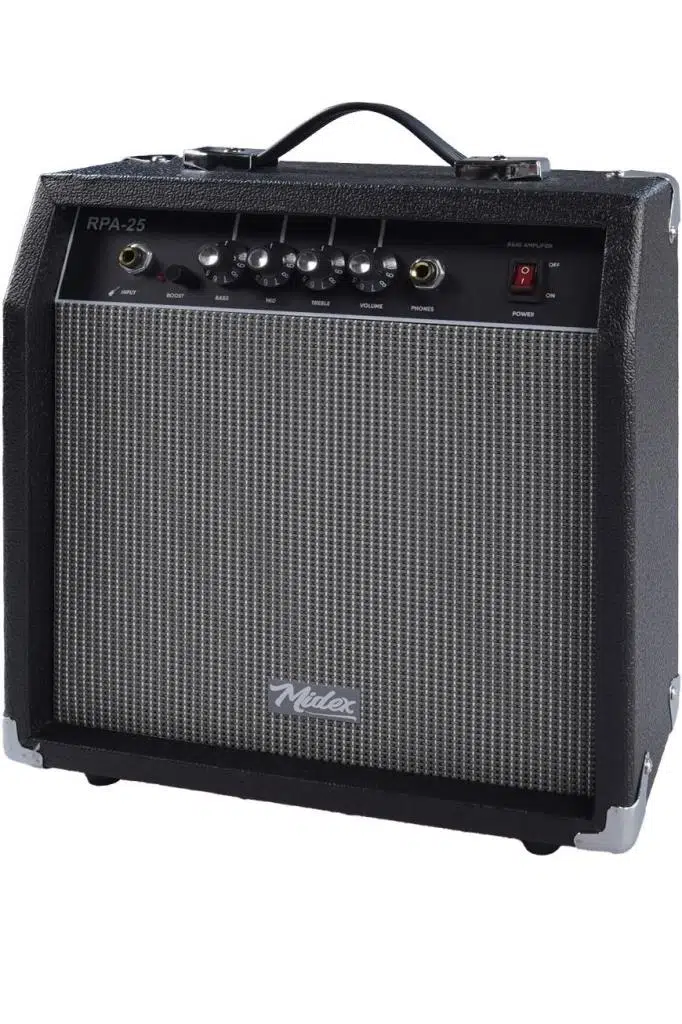 Midex RPA-25BK Bas Gitar Amfisi 25 WATT Gain Özelliği Kulaklık Çıkışı Midex RPA-25BK Bas Gitar Amfisi 25 WATT Gain Özelliği Kulaklık Çıkışı