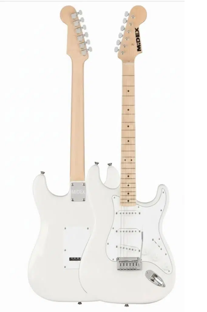 Midex RPH-30WH Maple Klavye Strat Kasa SSS Elektro Gitar Seti