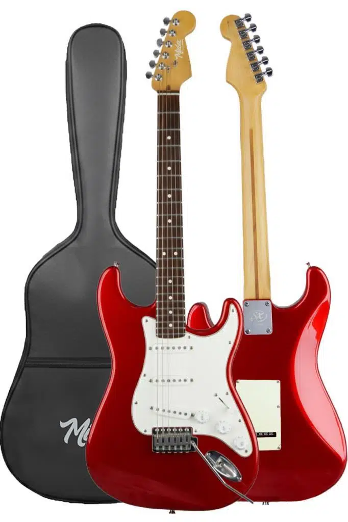 Midex RPH-30WRD-25AMP Kırmızı Renk Strat Kasa SSS 25W Amfili Elektro Gitar Seti