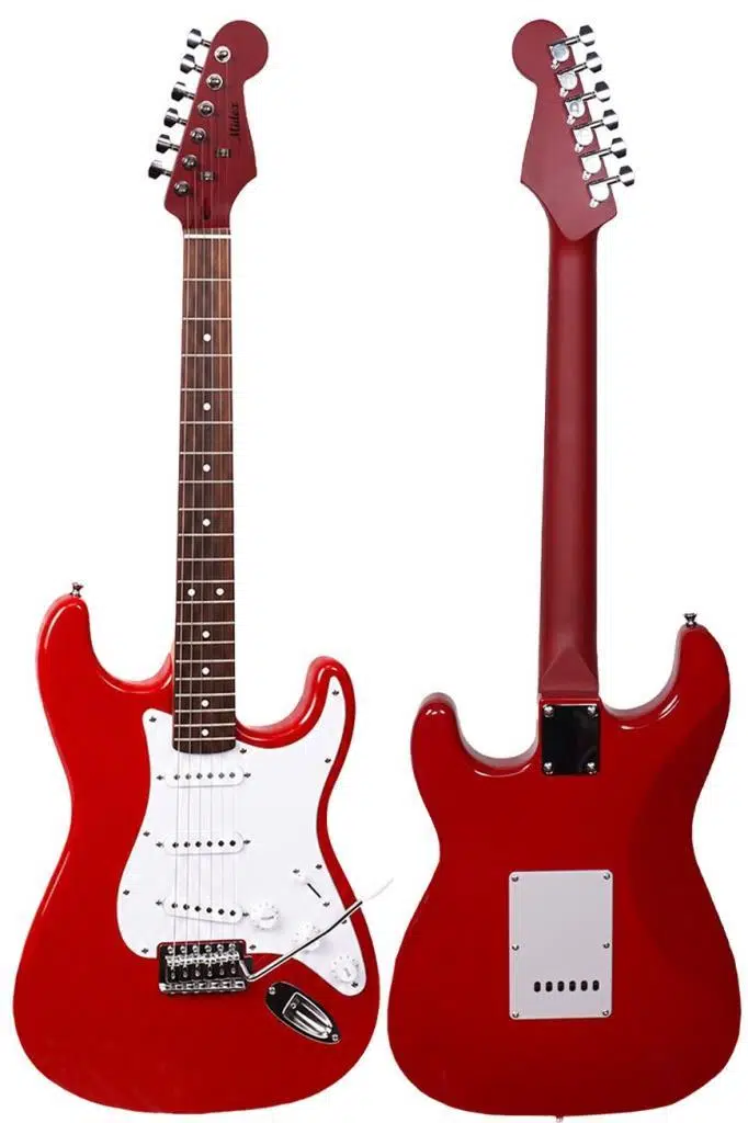Midex RPH-30WRD Kırmızı Renk Gül Klavye Strat Kasa SSS Elektro Gitar Seti