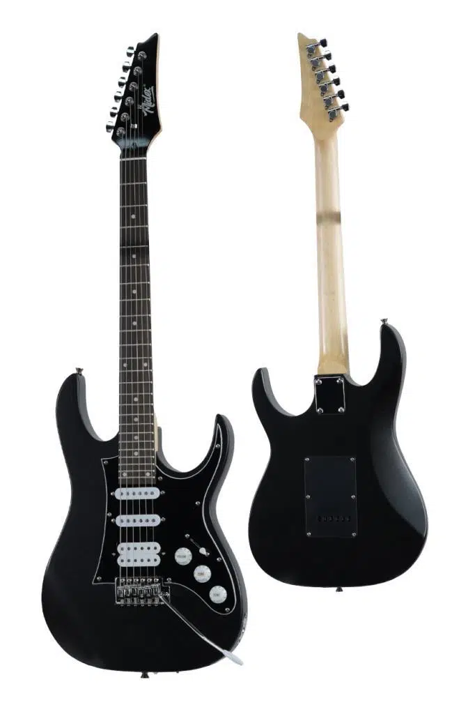 Midex RPH-320BK-50AMP Siyah Renk Super Strat Kasa HSS 50W Amfili Elektro Gitar Seti