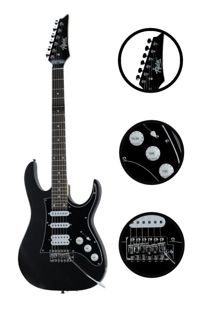 Midex RPH-320BK Siyah Renk Super Strat Kasa HSS Elektro Gitar Seti Midex RPH-320BK Siyah Renk Super Strat Kasa HSS Elektro Gitar Seti