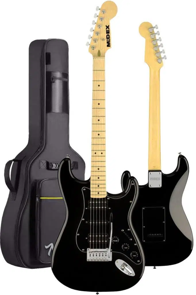 Midex RPH-40BK-25AMP Elektro Gitar Seti 25 WATT GAİN`Lİ Bluetooth Şarjlı Amfi ve Full SET