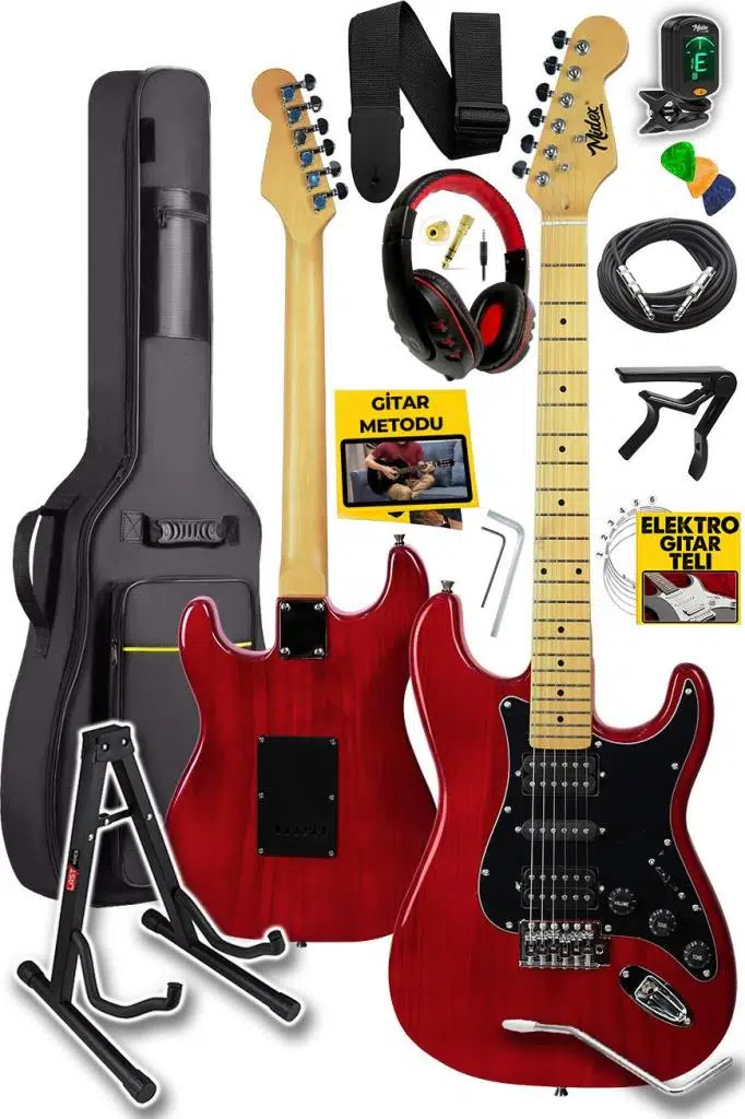 Midex RPH-40RD-ST Profesyonel Elektro Gitar Seti HSH Manyetik Maple Klavye Üst Kalite Midex RPH-40RD-ST Profesyonel Elektro Gitar Seti HSH Manyetik Maple Klavye Üst Kalite