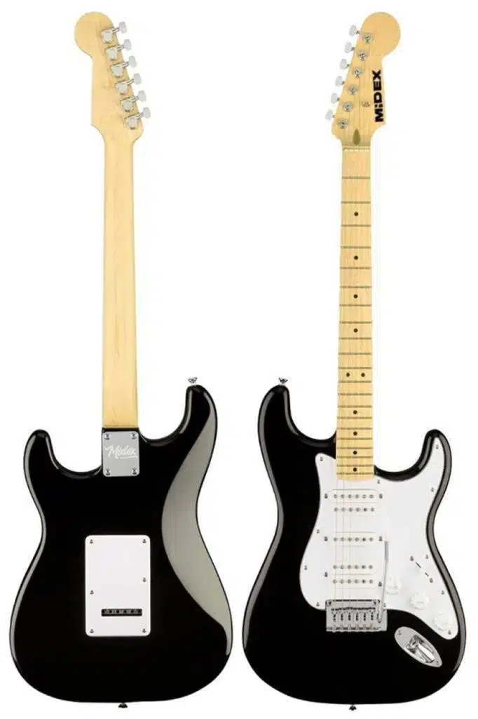 Midex RPH-40WB-25AMP Siyah Beyaz 25W Şarjlı BT Amfili Elektro Gitar Seti HSH Manyetik Maple Klavye Midex RPH-40WB-25AMP Siyah Beyaz 25W Şarjlı BT Amfili Elektro Gitar Seti HSH Manyetik Maple Klavye