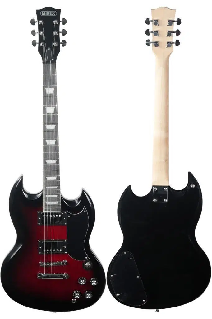 Midex SG-Special-RDS Profesyonel SG Kasa HH Elektro Gitar Seti Kırmızı Sunburs Midex SG-Special-RDS Profesyonel SG Kasa HH Elektro Gitar Seti Kırmızı Sunburs