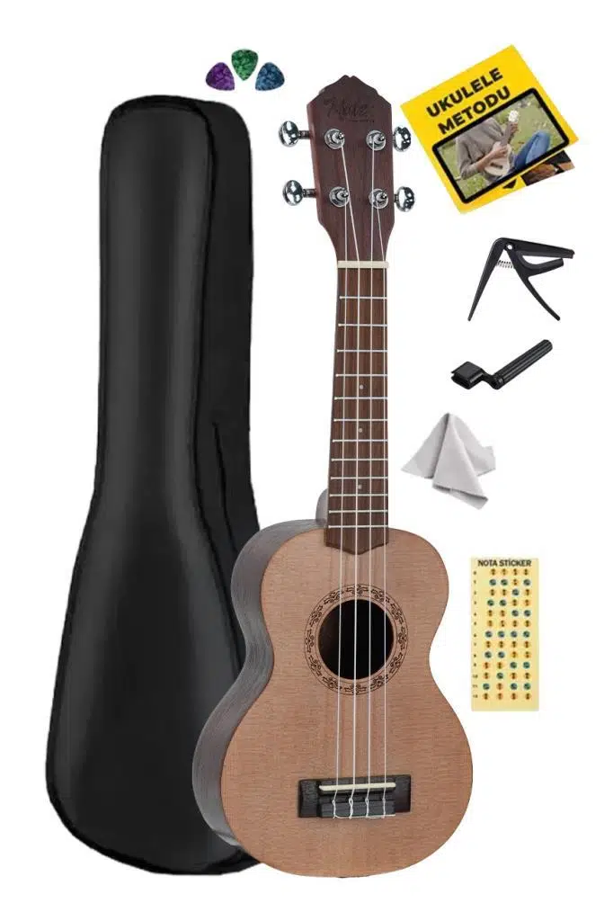 Midex SPA-231 Ladin Venge Ağacı Kaliteli Soprano Ukulele Seti Midex SPA-231 Ladin Venge Ağacı Kaliteli Soprano Ukulele Seti