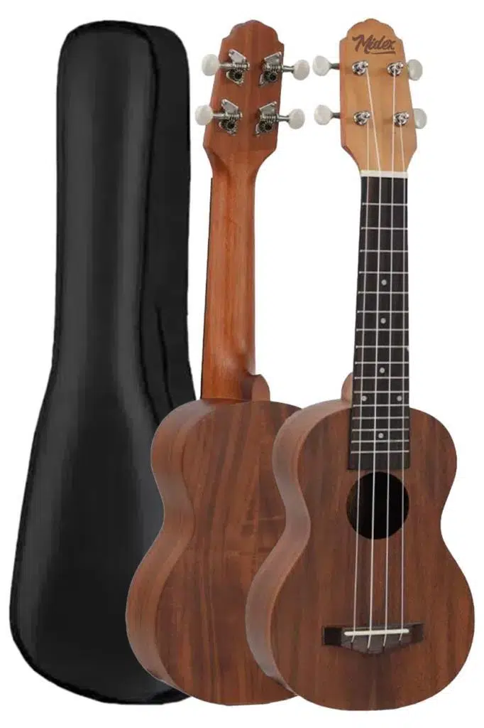 Midex SPA-241 Koa Ağacı Kaliteli Soprano Ukulele Seti Midex SPA-241 Koa Ağacı Kaliteli Soprano Ukulele Seti