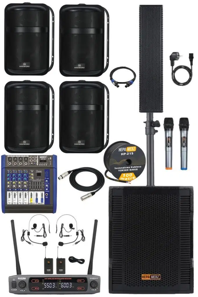 Midex SPORT Pack-1 Spor Salonu Hazır Ses Sistemi Paketi