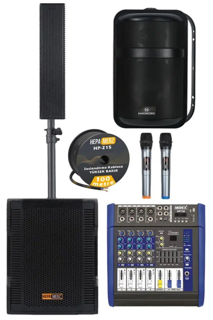 Midex SPORT Pack-1 Spor Salonu Hazır Ses Sistemi Paketi
