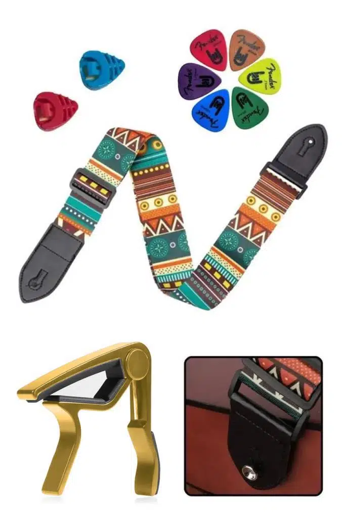 Midex SR-11GRN-PAK Desenli Gitar Omuz Askısı Metal Capo ( 2 Pena Kutusu 6 Pena ) Midex SR-11GRN-PAK Desenli Gitar Omuz Askısı Metal Capo ( 2 Pena Kutusu 6 Pena )