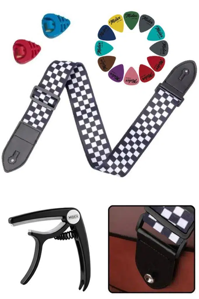 Midex SR-11WB-PAK Desenli Gitar Omuz Askısı Capo ( 2 Pena Kutusu 12 Pena ) Midex SR-11WB-PAK Desenli Gitar Omuz Askısı Capo ( 2 Pena Kutusu 12 Pena )