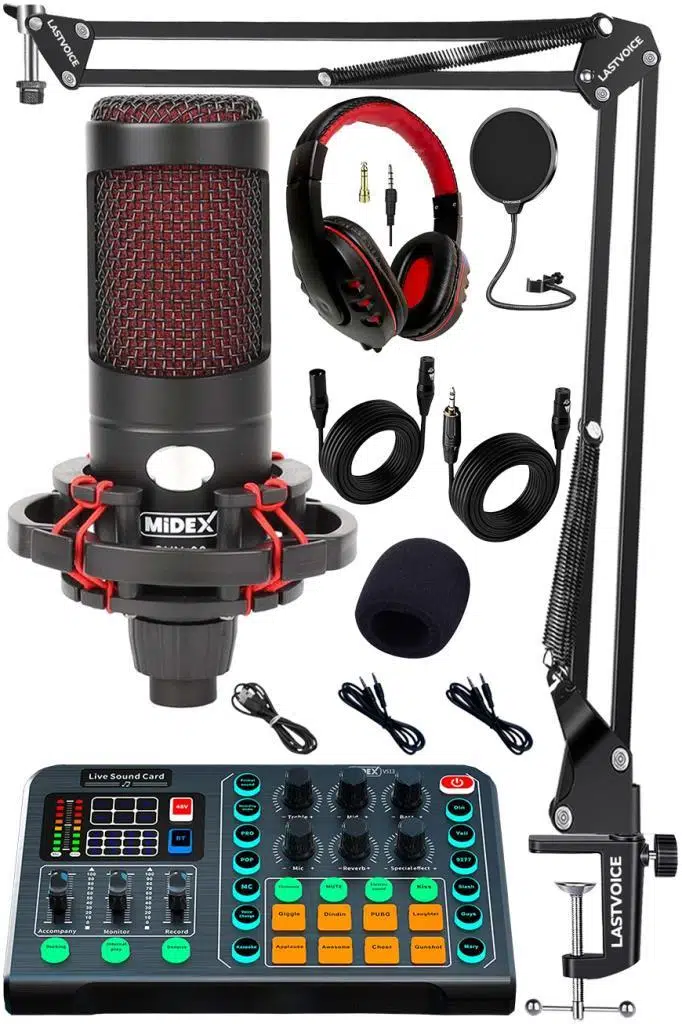 Midex Talent Paket-3 CXN-30 Mikrofon VS13 Ses Kartı Stüdyo Kayıt Canlı Yayın Seti Midex Talent Paket-3 CXN-30 Mikrofon VS13 Ses Kartı Stüdyo Kayıt Canlı Yayın Seti