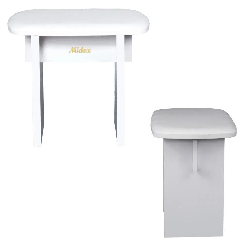 Midex TBX-122WH Kaliteli Piyano Taburesi Beyaz