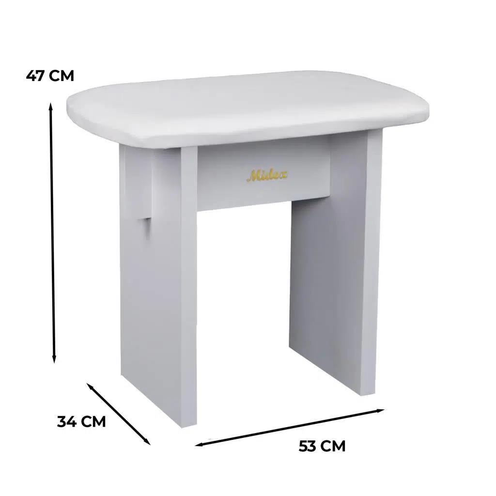 Midex TBX-122WH Kaliteli Piyano Taburesi Beyaz