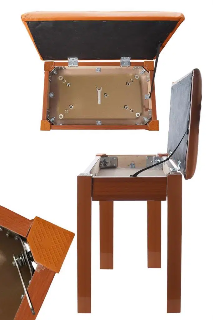 Midex TBX-144OR Üst Kalite Piyano Taburesi Gizli Bölmeli Turuncu Renk (32x54x48) Midex TBX-144OR Üst Kalite Piyano Taburesi Gizli Bölmeli Turuncu Renk (32x54x48)